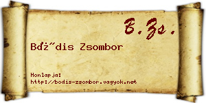 Bódis Zsombor névjegykártya